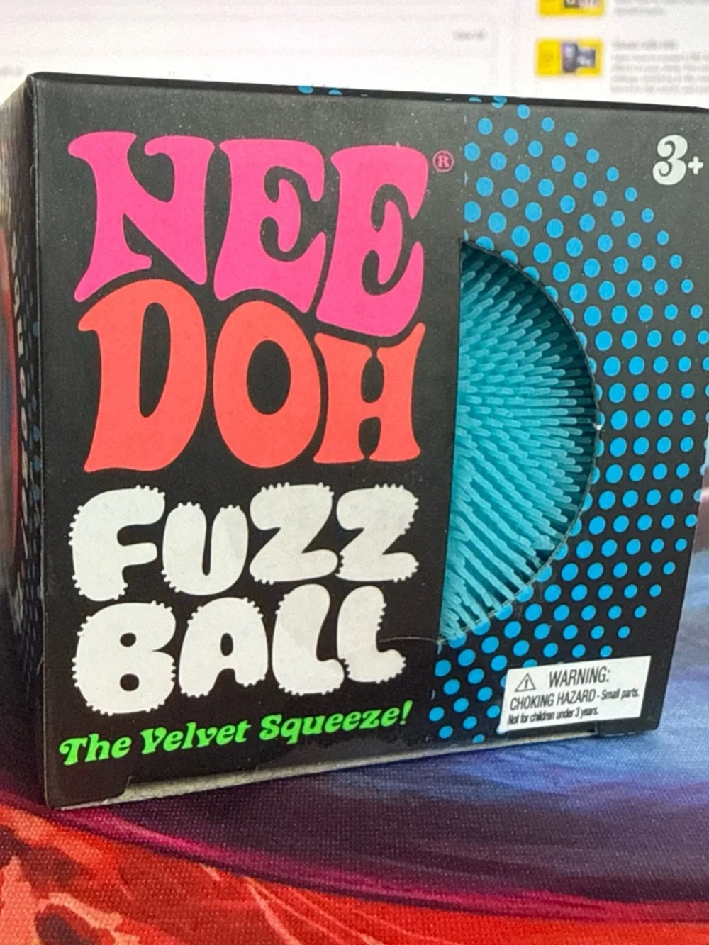 Fuzz Ball Velvet Squeeze - Blue
